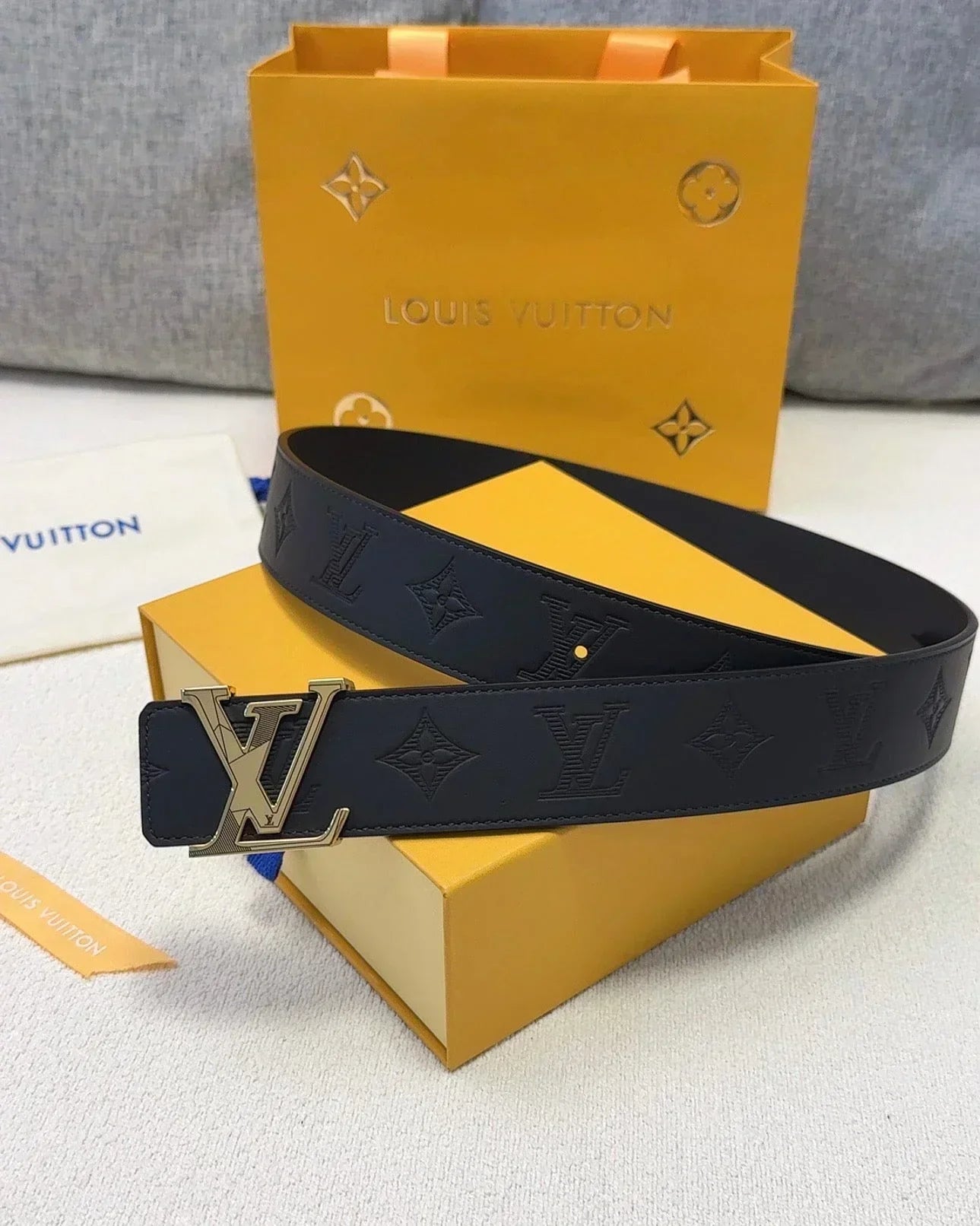 2025 belt Double-faced calfskin belt, 40 mm wide