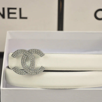 2025 6 color  double C pearl rhinestone belt