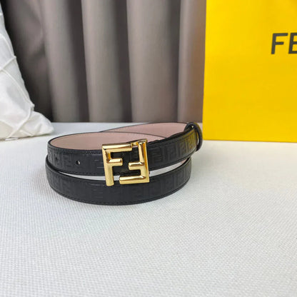 2025 2.0cm Women's New Belts Thin Belts with Rings and FF Buckles
