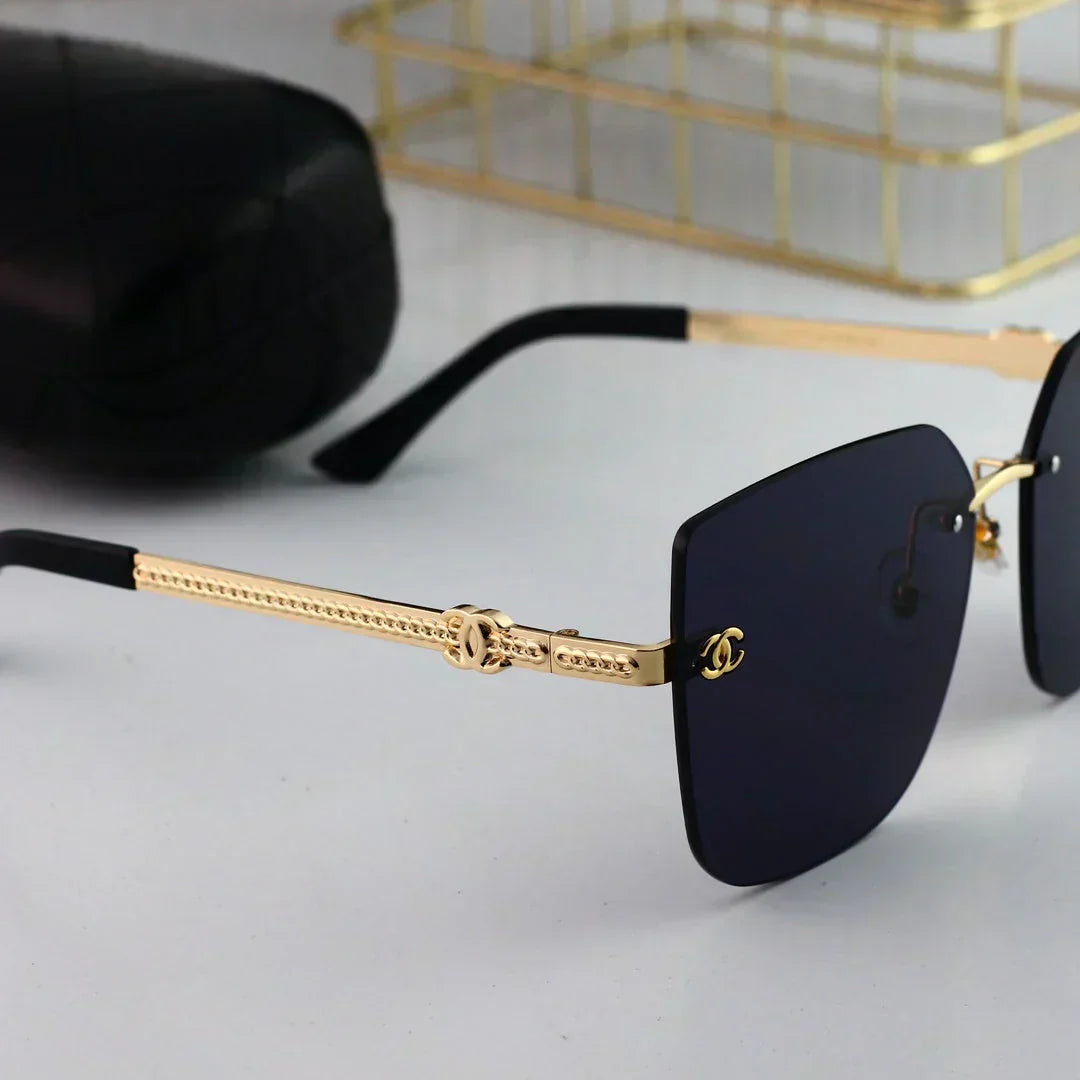 2025 Polygonal rimless cut-edge sunglasses