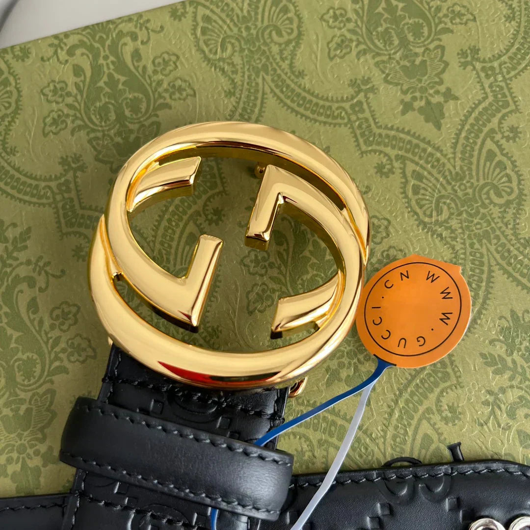 2025 Calfskin embossed belt width 38mm