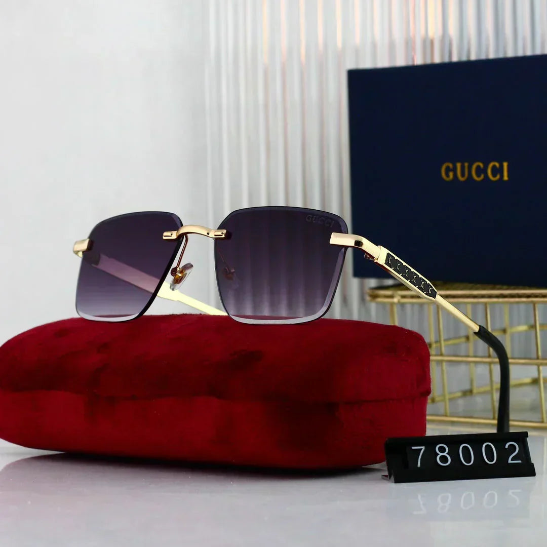 2025 Polygonal rimless cut-edge sunglasses