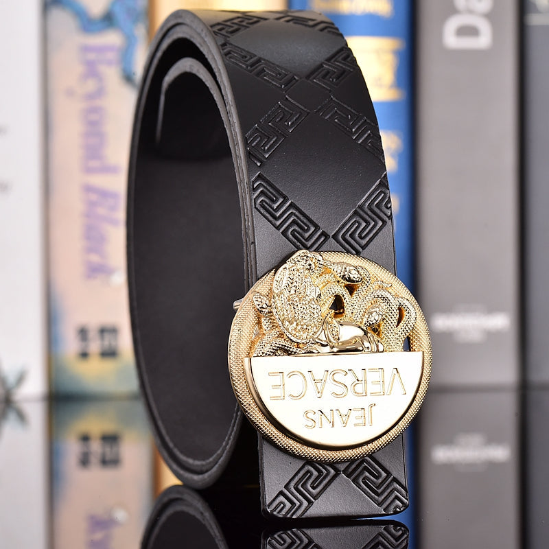 2025 2 Colors  printed letter leather belt