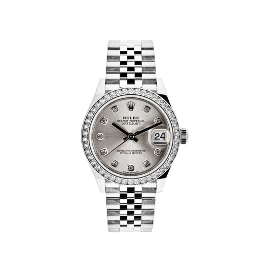 2025 Watch Datejust 278384RBR White Gold Stainless Steel Silver Dial