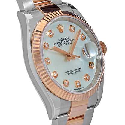 2025 Watch Datejust 126231 Rose Gold Stainless Steel Mother of Pearl Diamond Dial