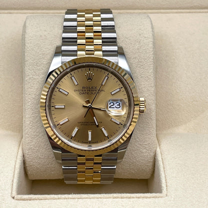 2025 Watch Datejust 126233 Stainless Steel Yellow Gold Champagne Dial Jubilee