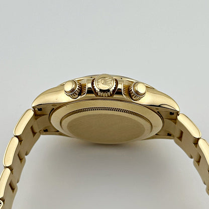 2025 Watch Daytona 116508 Yellow Gold Blue Racing Arabic Dial