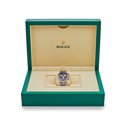 2025 Watch Daytona 116599RBOW 'Rainbow' White Gold Black Dial Sapphire Bezel (2023)