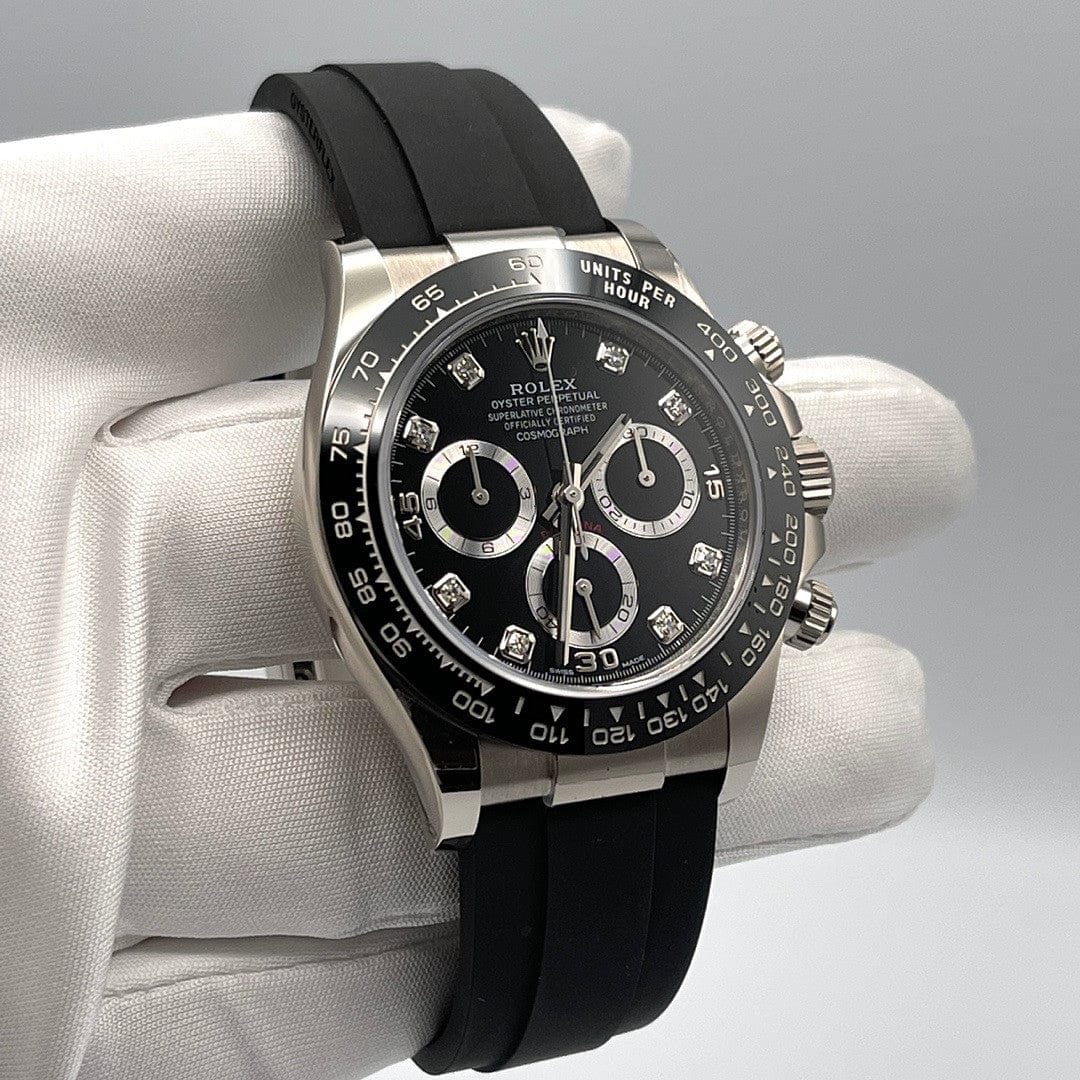 2025 Watch Daytona 116519LN White Gold Black Diamond Dial