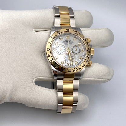 2025 Watch Daytona 116503 Yellow Gold Stainless Steel Mother of Pearl Diamond Dial