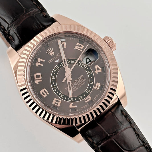 2025 Watch Sky-Dweller 326135 Rose Gold Chocolate Dial (2018)