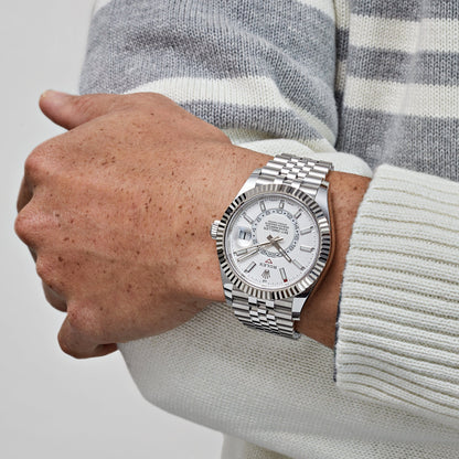 2025 Watch Sky-Dweller 326934 Stainless Steel White Dial Jubilee