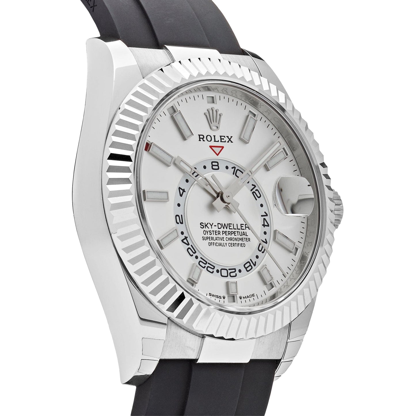2025 Watch Sky-Dweller 336239 White Gold White Dial Oysterflex