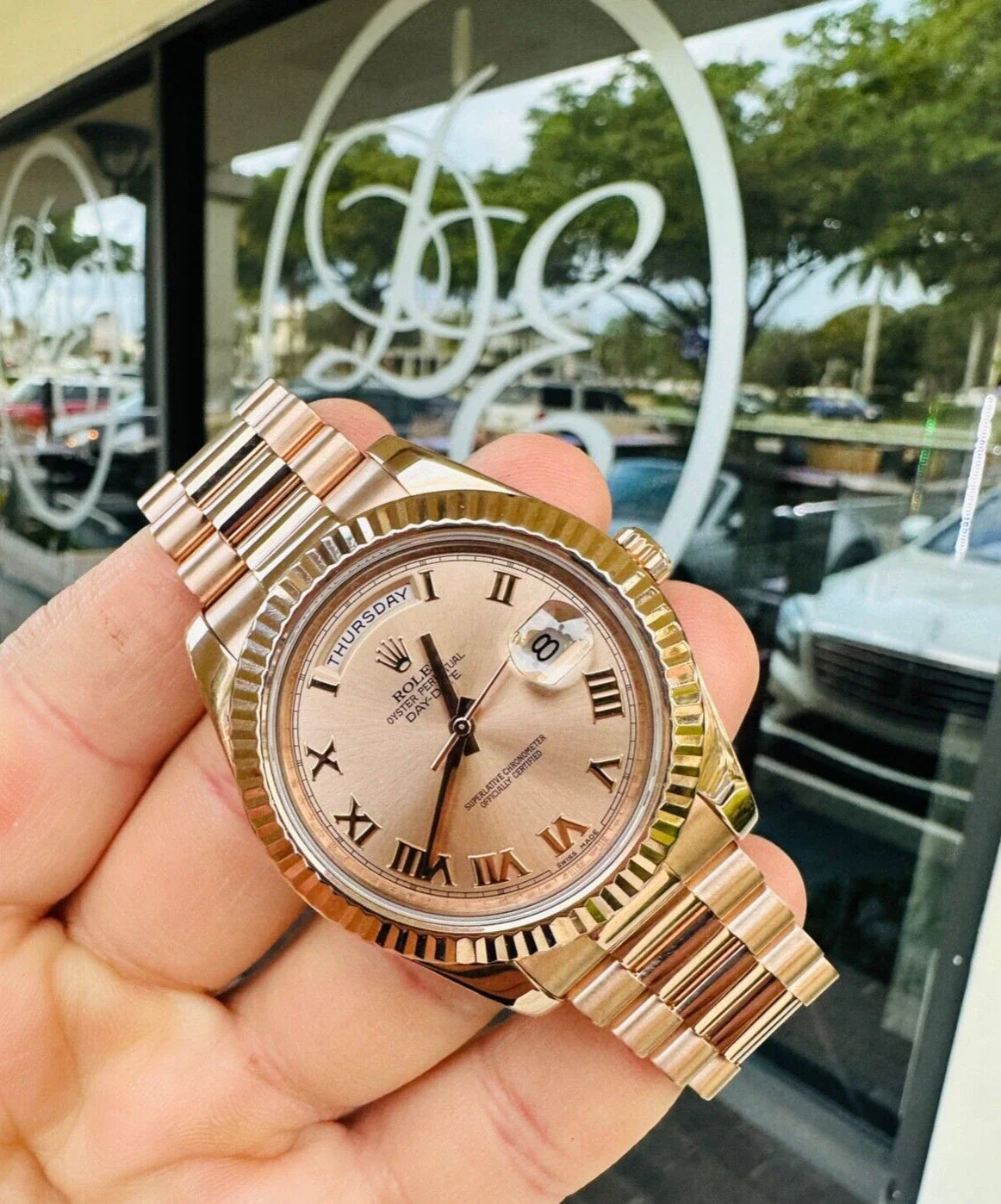 President Day-Date II 41mm 218235 18K Gold Roman Numeral Dial Brand New watch